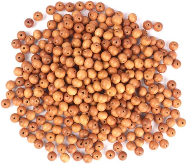 POSHNPRETTY Loose Natural Real Golden Sandalwood Beads (appx 108 Beads) - Size (12 mm)