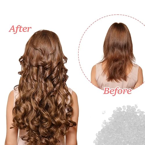 Miniatura 2 de Joyzan Gránulo de extensión de cabello, pelotillas de queratina de fusiones, extensiones de pelo de cuentas, gránulos de fusión en caliente, diseño