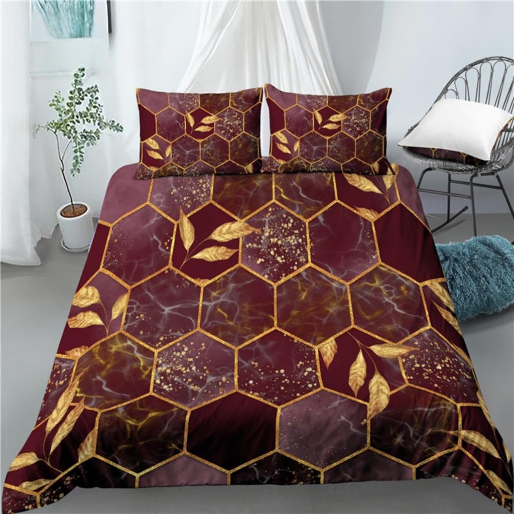 Housse de couette en marbre avec fermeture éclair pour en finir avec la couette qui glisse
