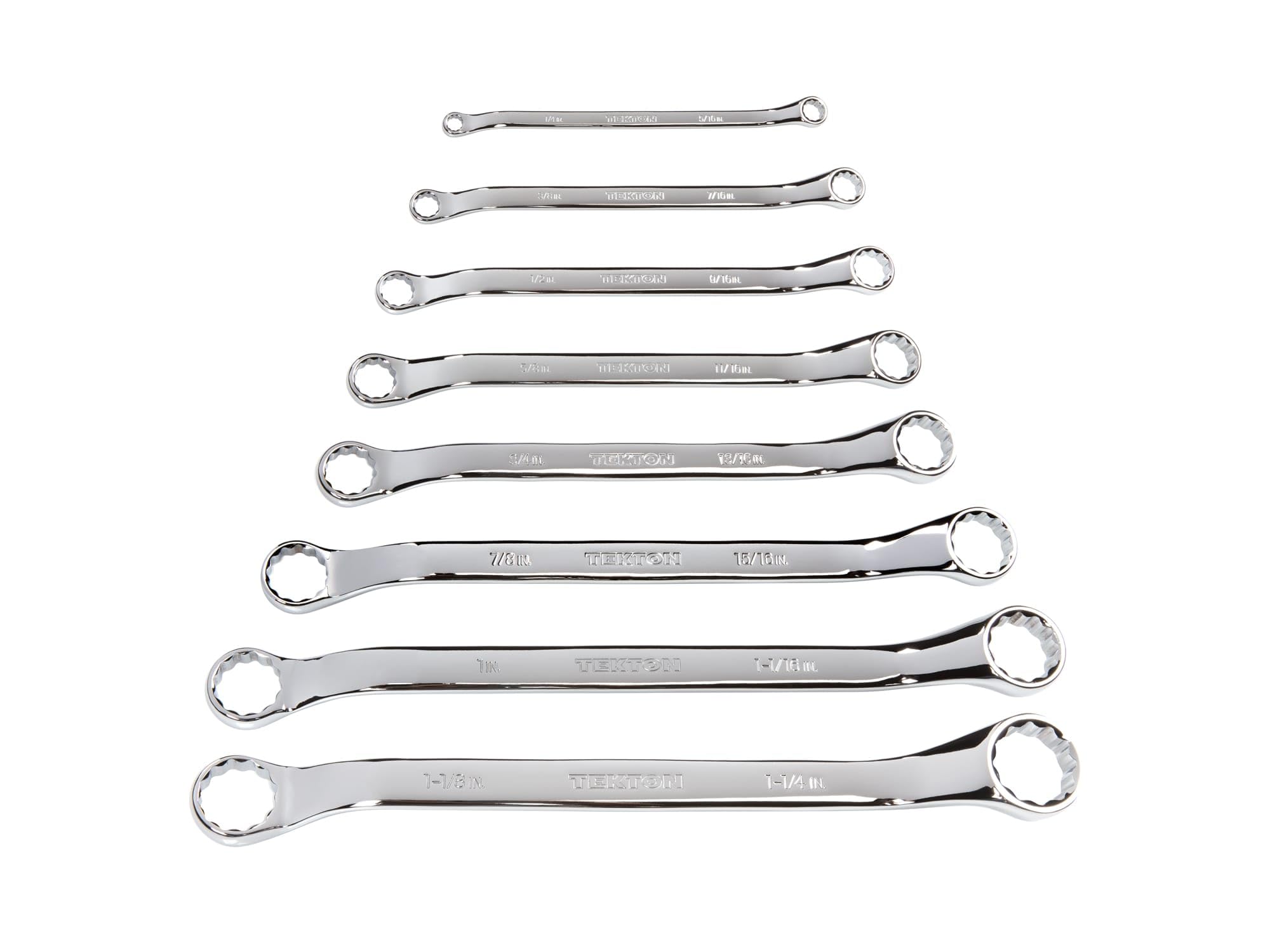 TEKTON 45-Deg Offset Box End Wrench Set, 12-Piece (1/4-13/16 in, 6-