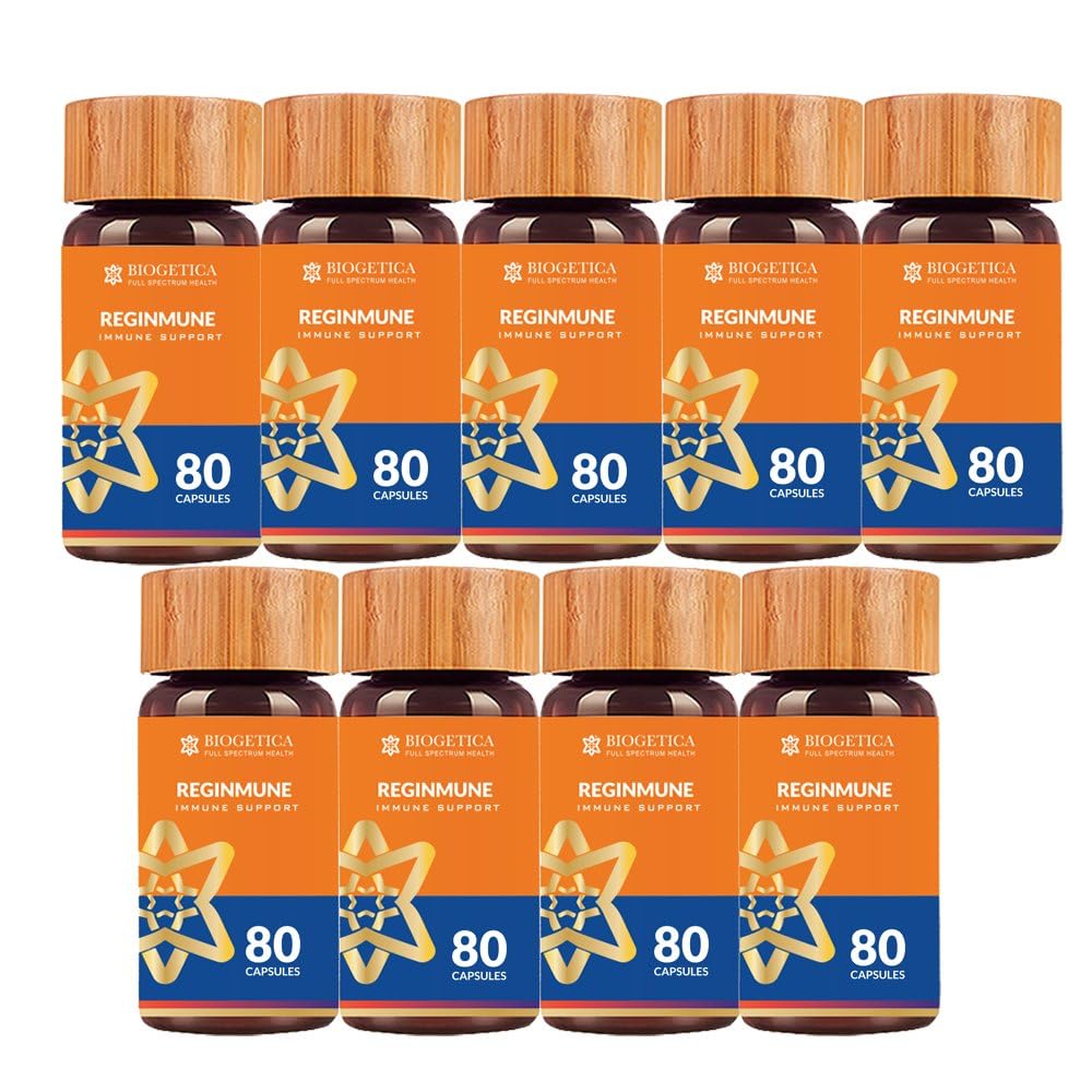 BiogeticaHerbal Reginmune - Natural Immune Support Care Daily Boost Immune System Booster- 80 Capsules (Pack of 9)