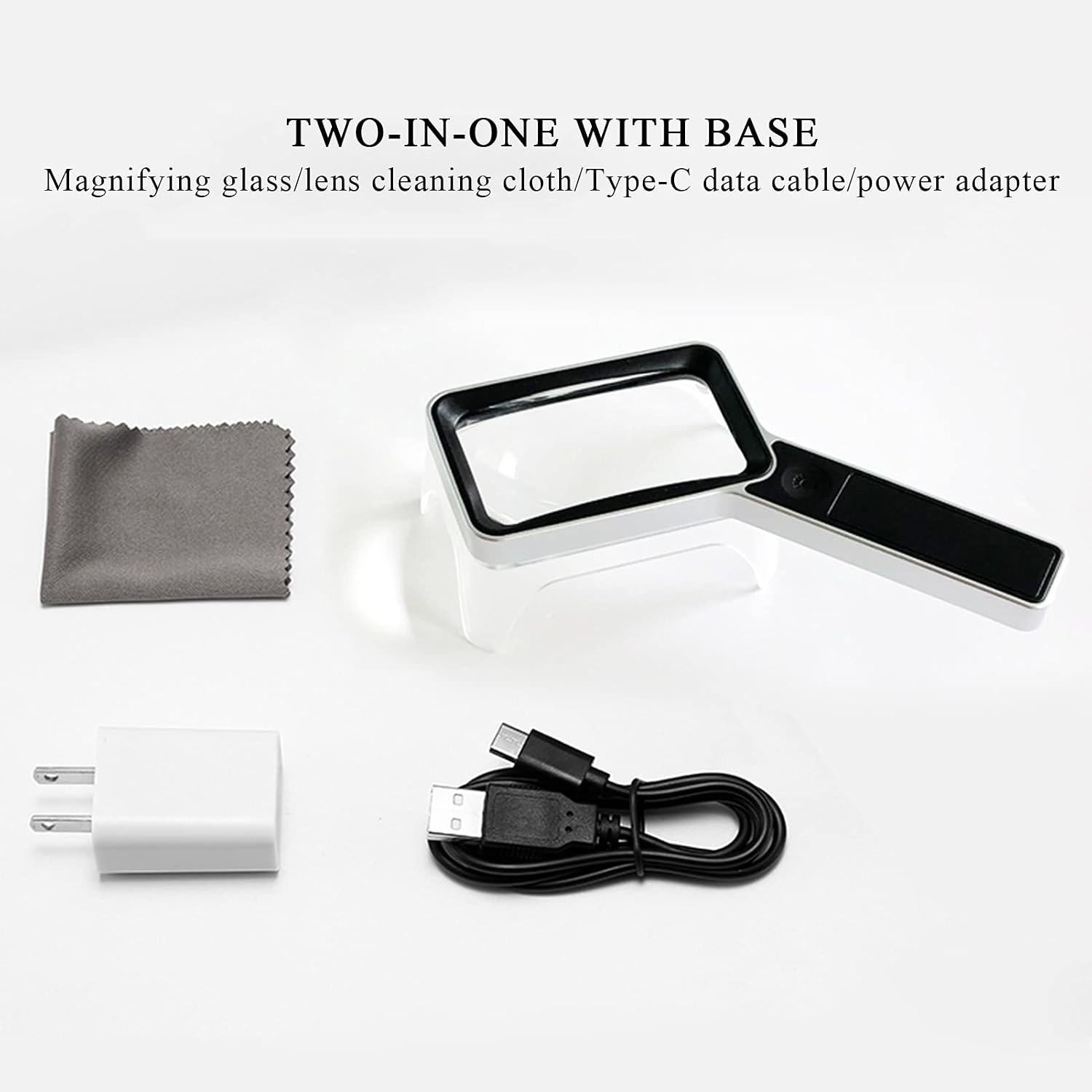 Magnifying Glasses with Light and Stand for Reading, Handheld Magnifier 30X with 6 LED Magnifying Glass for Visually Impaired