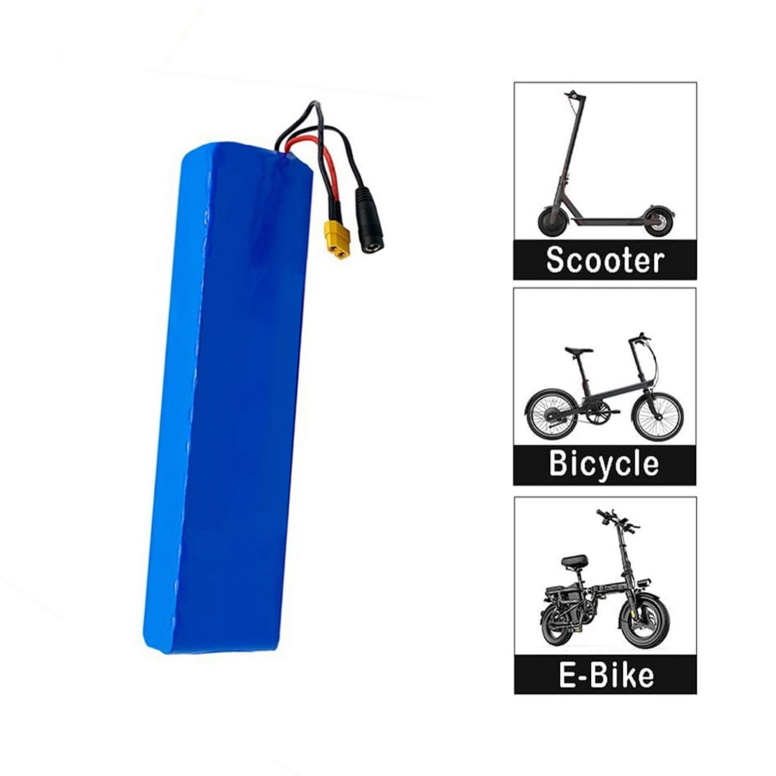 Batterie Lithium 36V 15Ah 10S3P Pour Vélo électrique, Trottinette, Hoverboard – Avec Chargeur 42V 2A, JST+XT30, étanche