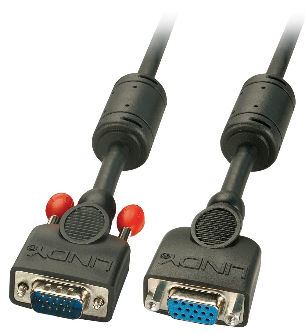 Lindy 37458 Prolunga Monitor VGA M/F, 15 m, Nero