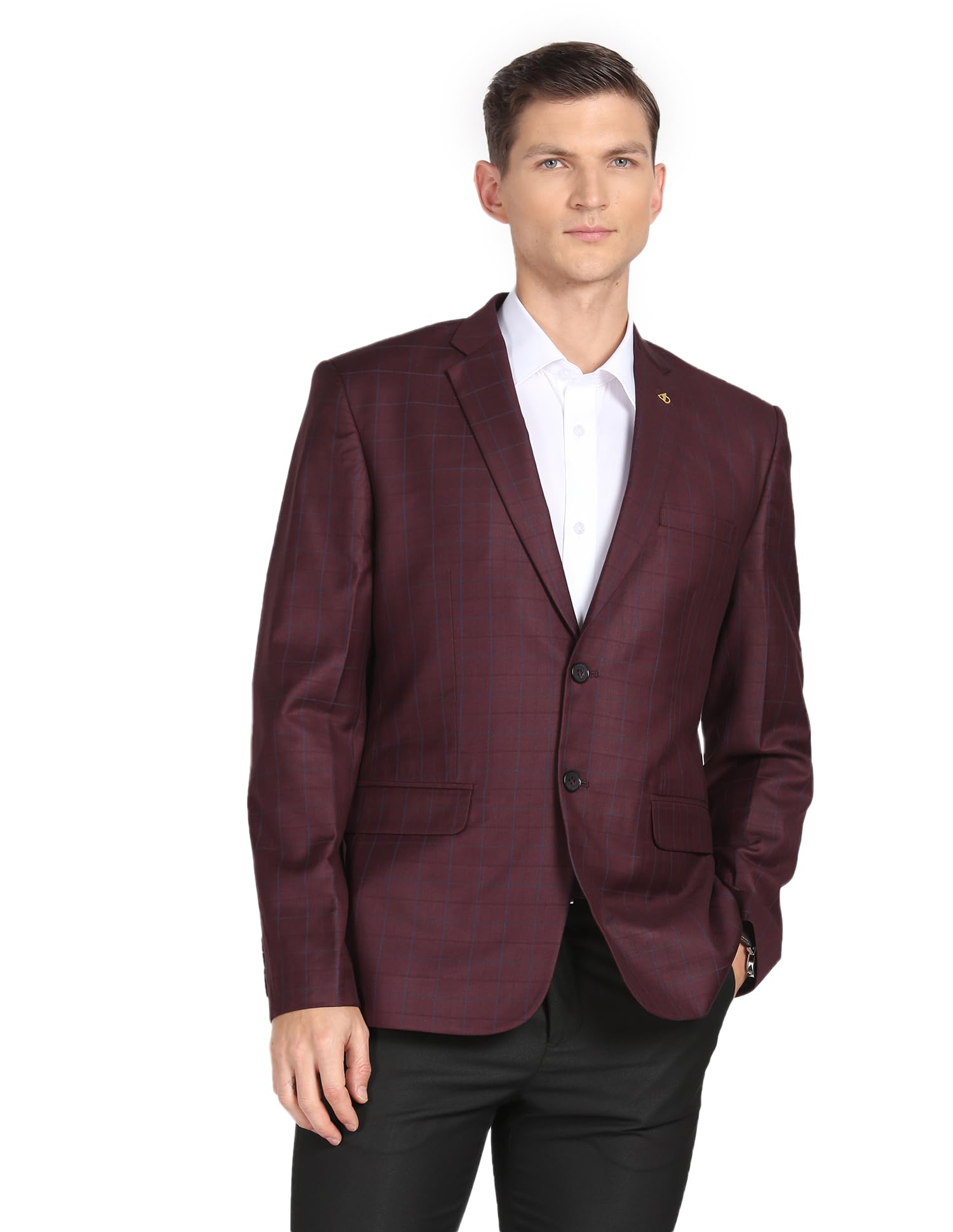 AD Grid Tattersall Check Twill Blazer-image-43