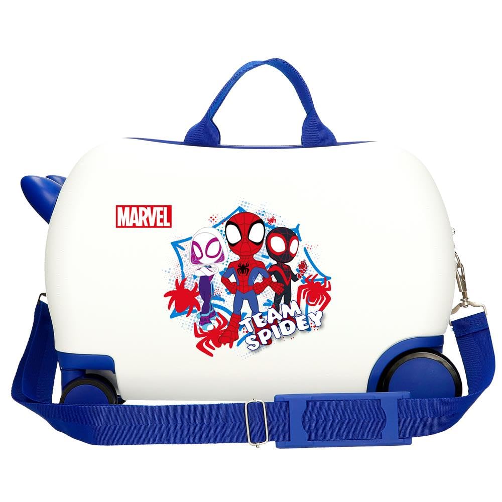 Disney Spidey Team Equipaje- Equipaje para niños, Niños, Spidey Cierre de combinación Lateral 4 Ruedas Equipaje de Mano está Fabricada en ABS, un Material rígido y Ligero.