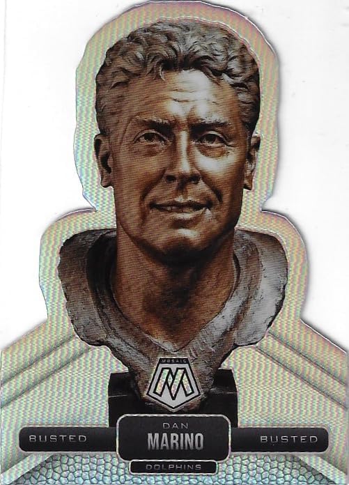 Dan Marino Busted Case Hit SSP Busted Prizm Die Cut Special Insert Collectible Football Card- 2021 Panini Mosaic Football Card #BU-12 (Dolphins)