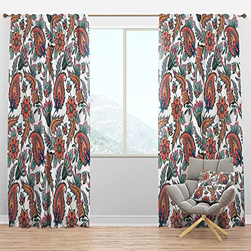 DesignQ Panel de Cortina Opaca Floral con diseño Floral