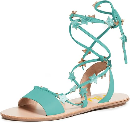 無料配送 ◆ JILLSTUART ◆ Square Toe Ribbon Flat Sandal 205697489-1-offwhite
