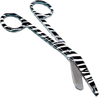 Black & White Full Zebra Pattern Color Lister Bandage Scissors 5.5