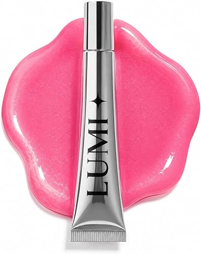 LUMI Lip Gloss, Pink Shimmer Finish
