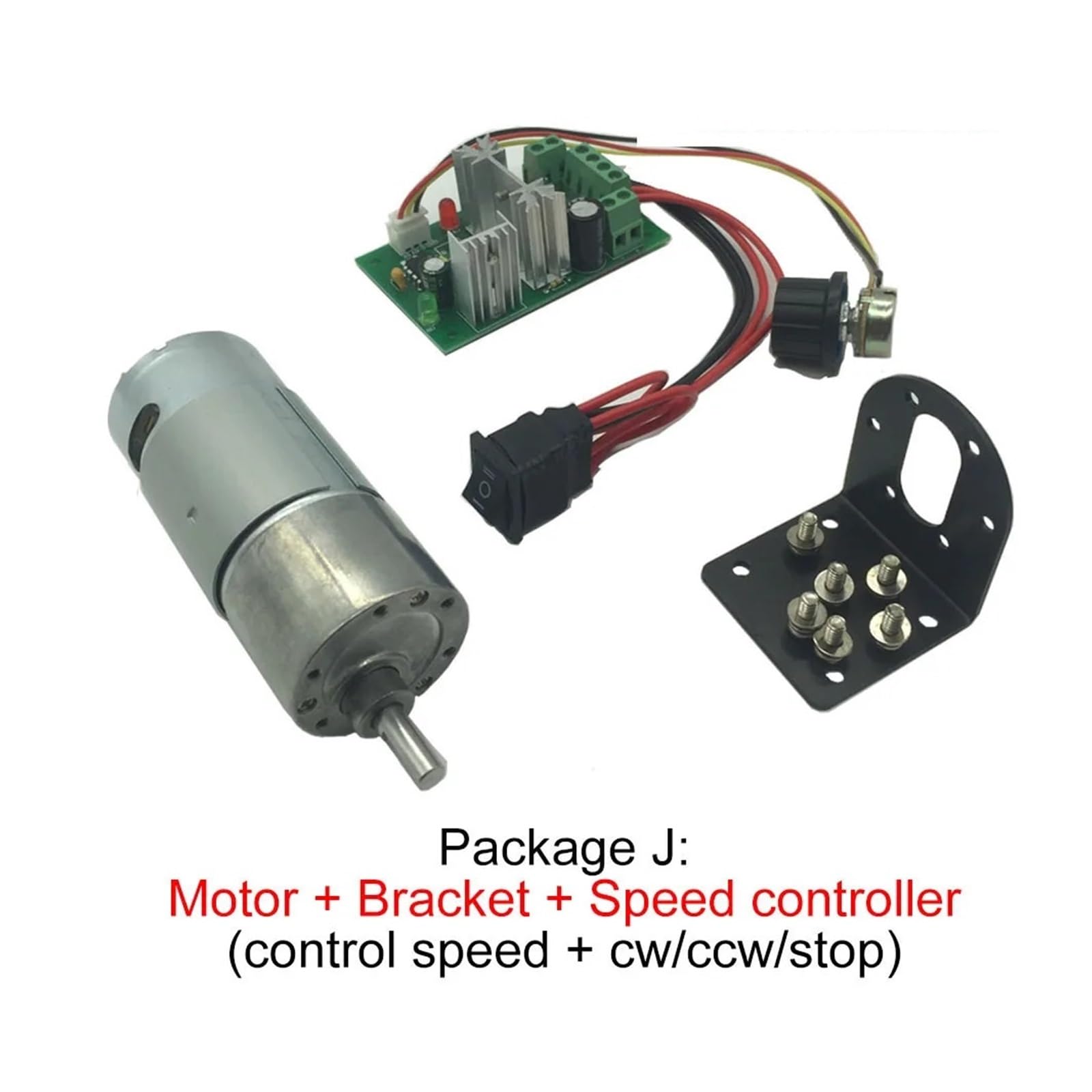 Alto esfuerzo de torsión reversible del motor 18-2300RPM del engranaje de JGB37-550 12V DC(Package A,770rpm)