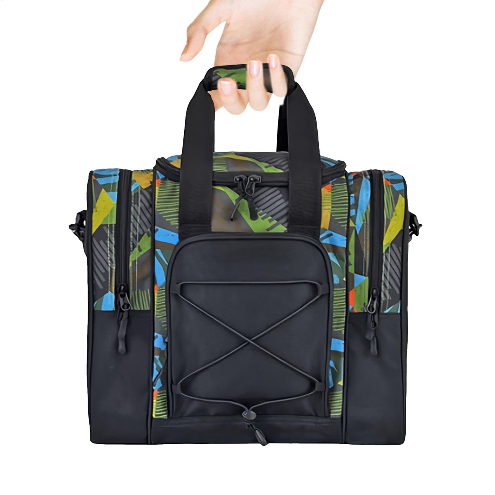 Sac De Bowling À Une Seule Balle, Sac De Bowling Fourre-Tout 1 Balle | Ceinture Réglable, Chaussures De Serviette Multifonctions Rembourrées, Sac De Boule De Bowling pour Hommes Et Femmes
