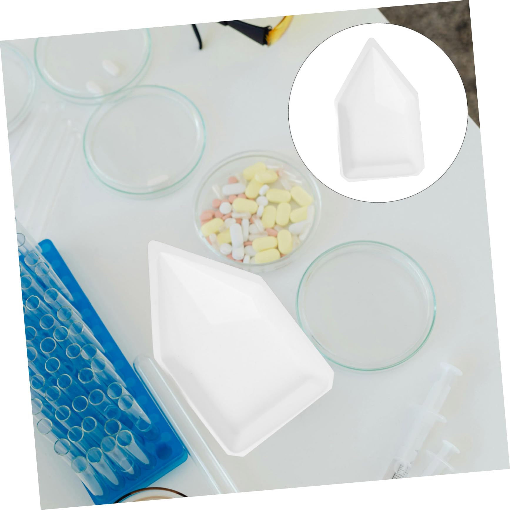 GLEAVI 4 Set Nave Da Pesare Nave Da Pesare Attrezzature Da Laboratorio La Chimica Pesa Le Barche Vassoi Di Pesatura Pesare Le Barche Contenitori Di Polvere Secca Plastica 10 Pezzi * 4