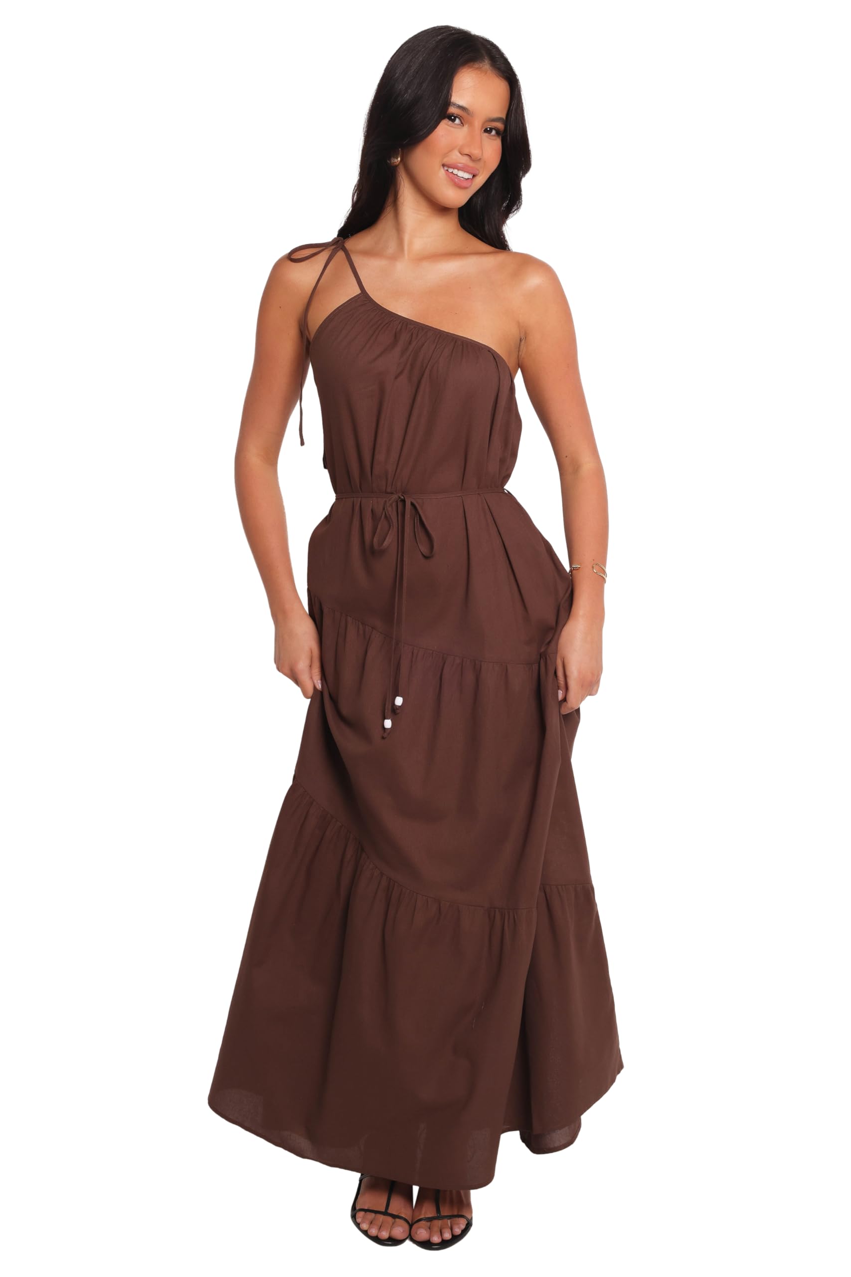 Photo 1 of Petal & Pup Hilde Maxi Dress - Chocolate L