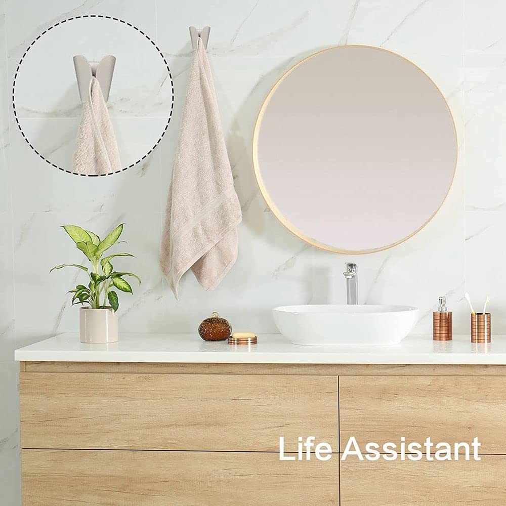 Amazon.co.jp: タオルフック2個、シンプルなバスルームフック