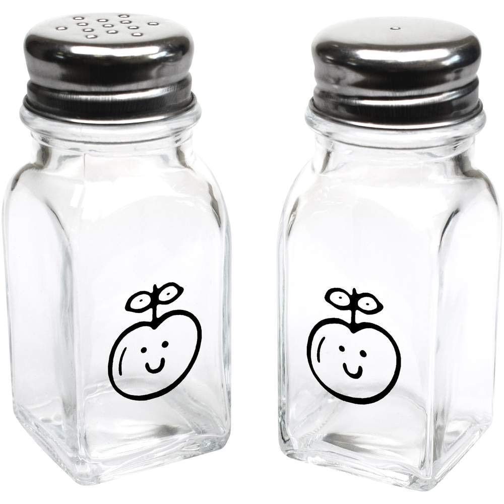 'Happy Apple' Glass Salt & Pepper Shakers (SH00009689)