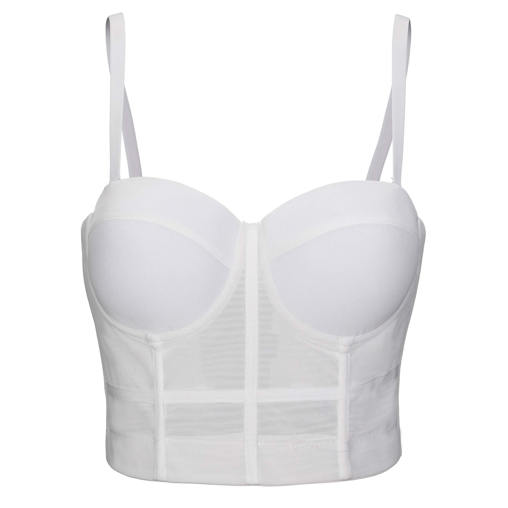 Corsetto da Donna con Reggiseno,Top Corto con Bustino di Strass