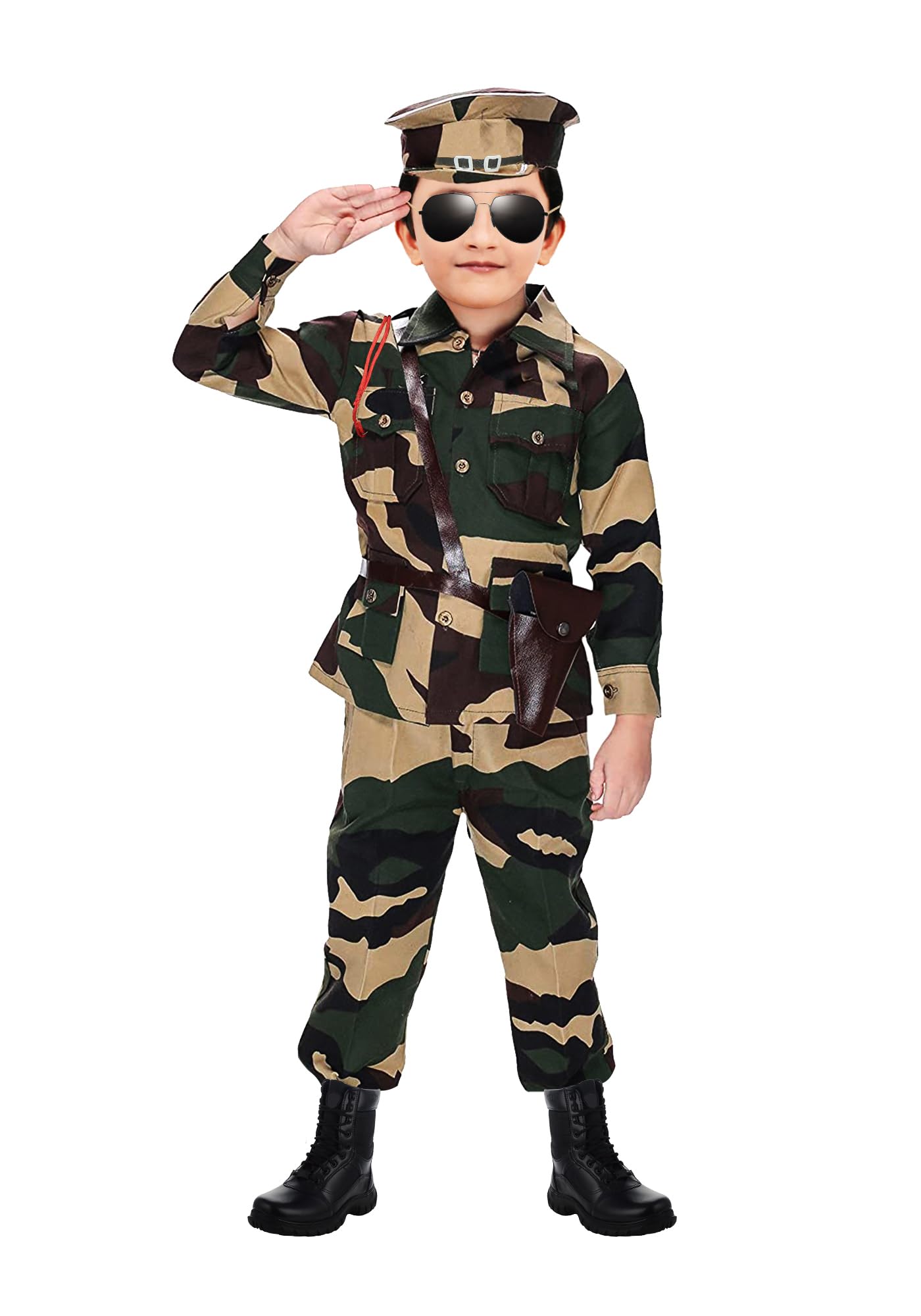 Chandrika Kids indian Army jungle print Costume Dress For Boys (9-10 Years)