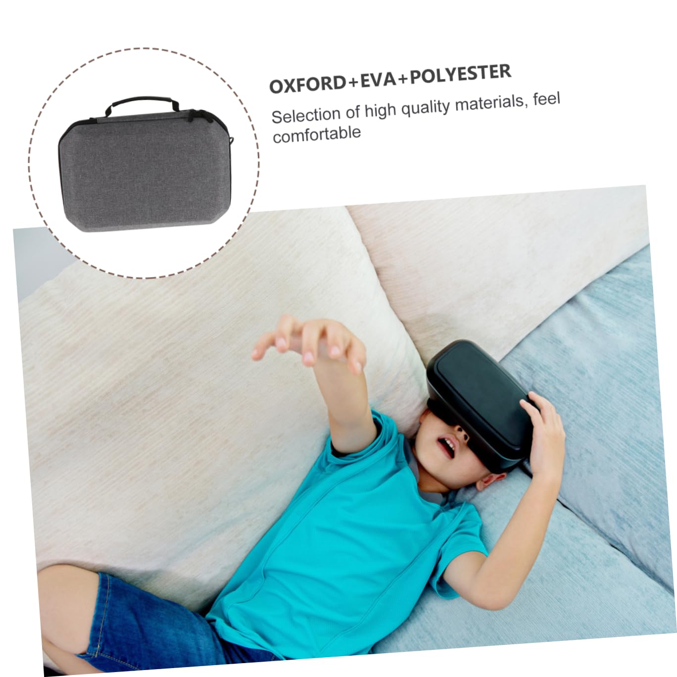 BESTonZON Caja De Almacenamiento para Gafas VR Estuche Portátil Resistente Compatible