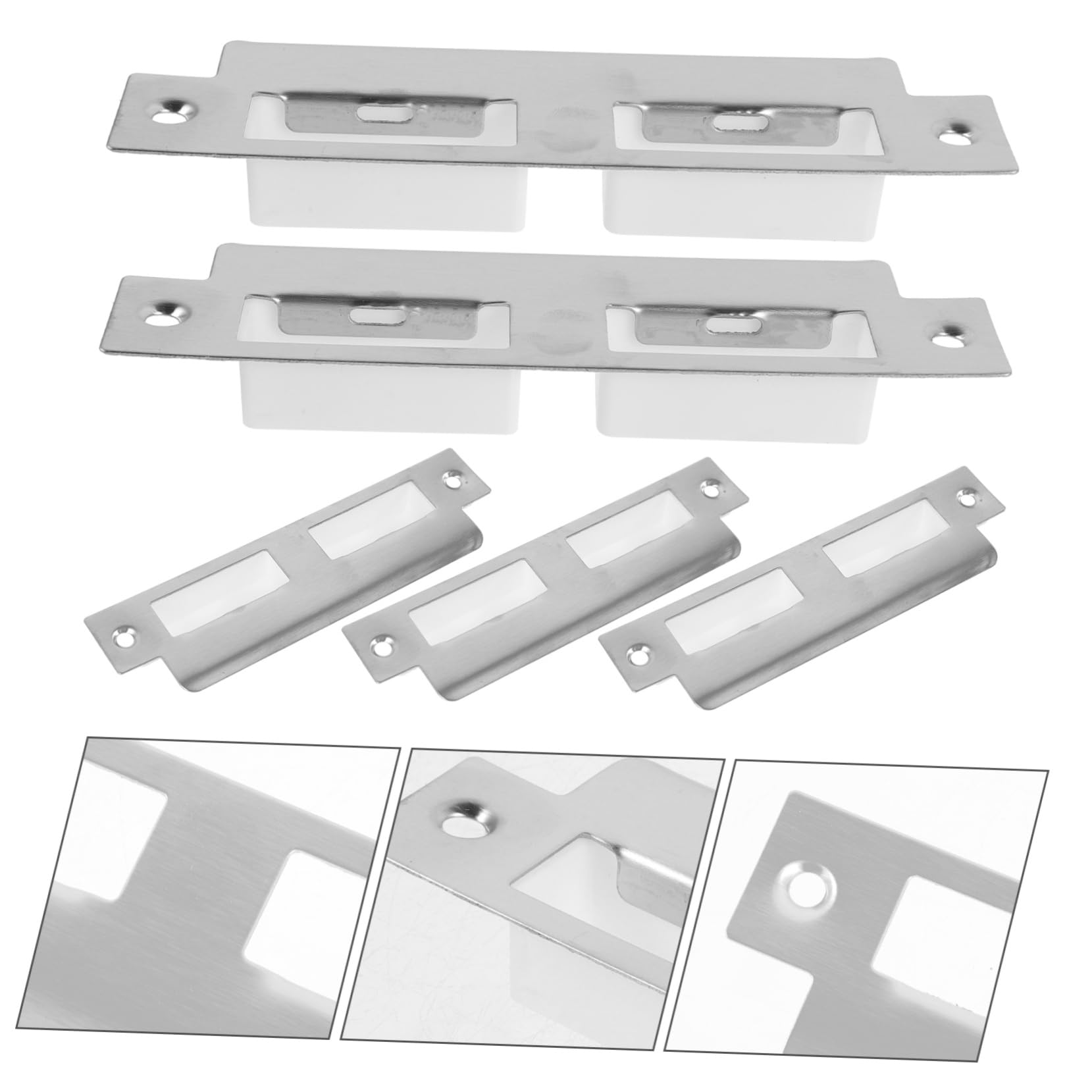 jojofuny 25pièces Plaques De Serrure Inoxydable Pour Sécuriser Vos Portes Intérieures Remplacement Et Facile à Installer Pour Renforcer La Sécurité De Votre Maison