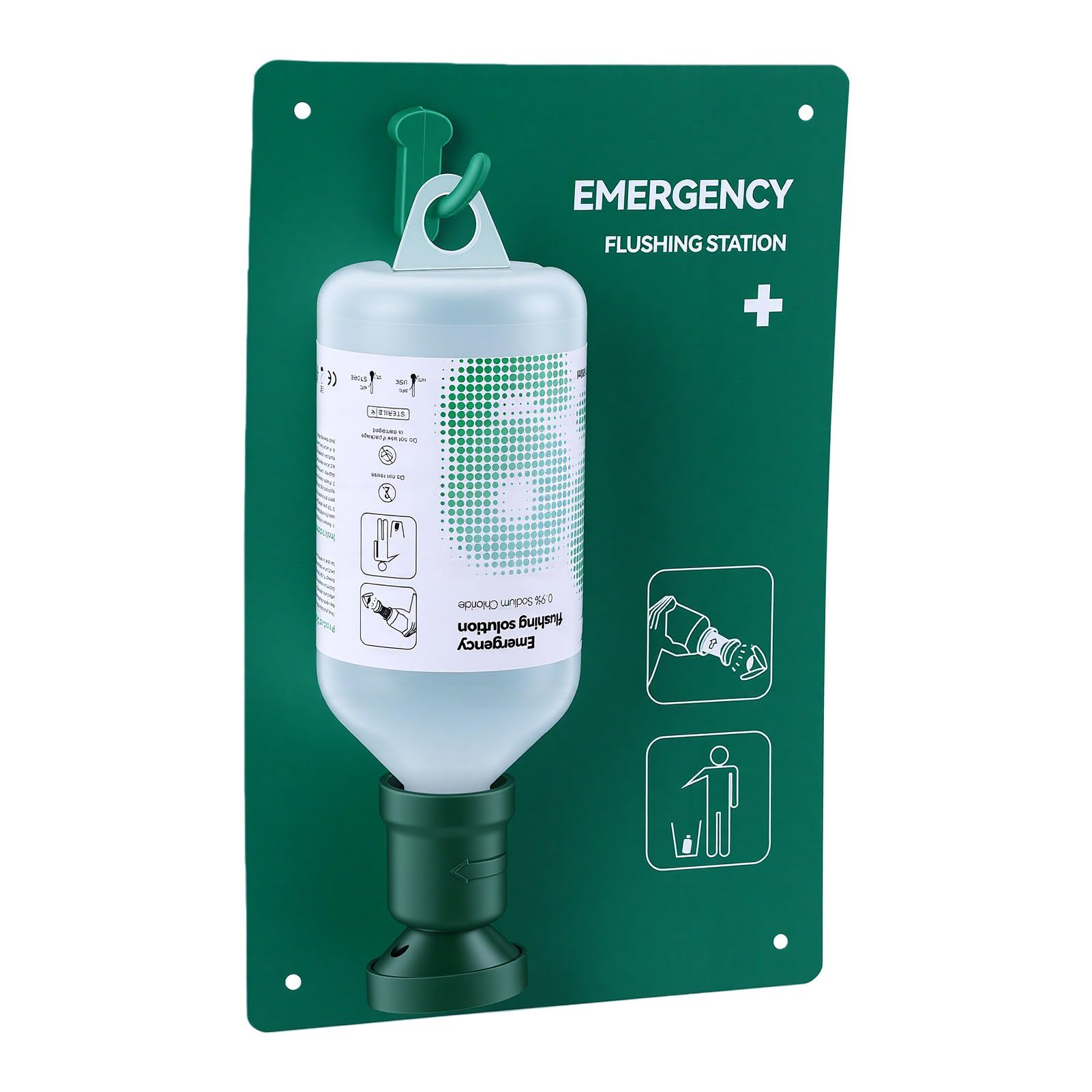 YDuupxe Not-Augen-Dusche, Wandmontage 0,9% NaCl-Lösung