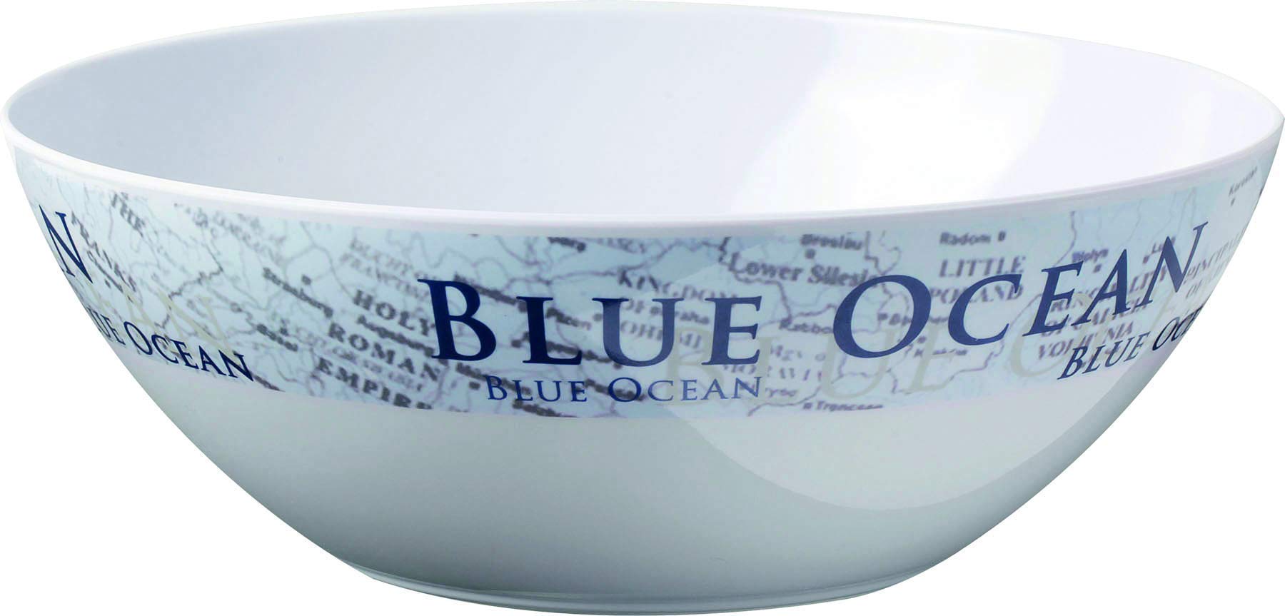 BRUNNER All Inclusive - Set Di Piatti In Melamina & 0830030N.C8C Insalatiera Design Blu Ocean