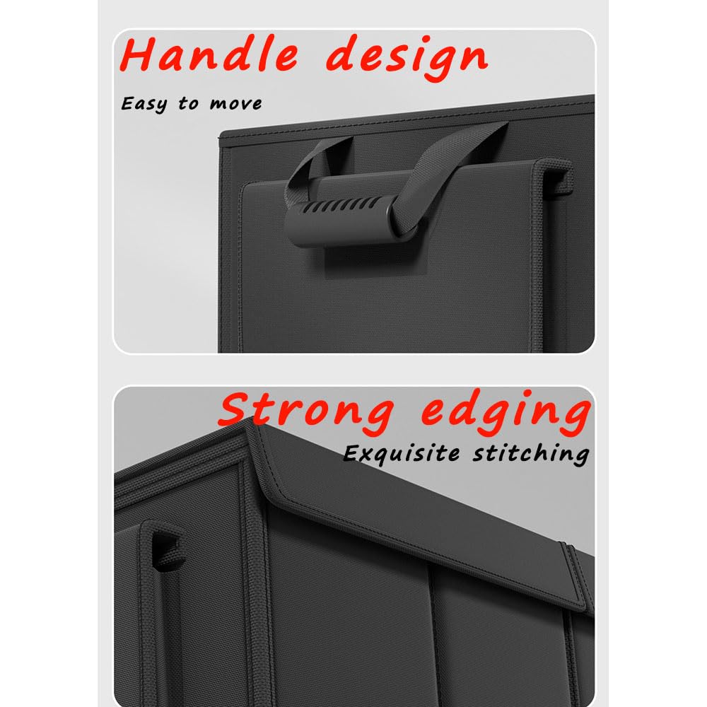 Organizador Maletero para Honda CR-V (RD1-RS 1995-2025 2026),Caja De Almacenamiento Plegable con Compartimentos Ajustables Y Bolsillos Laterales,Bolsa Antideslizante Resistente,Black