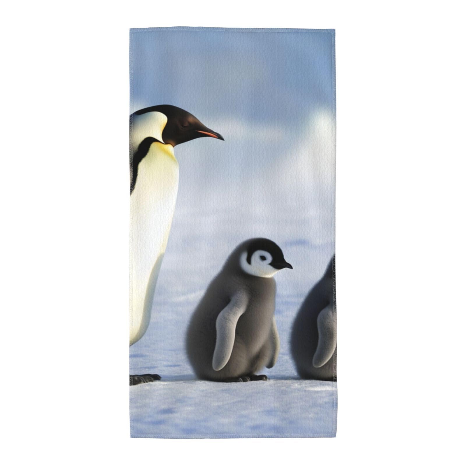 FekiLoot Absorbent Hand Towels 12"X24" Decorative Bathroom Towel Soft Microfiber Face Towel Penguin Family Dish Kitchen Towels for Bathroom Kitchen Hotel Spa Bath Towels