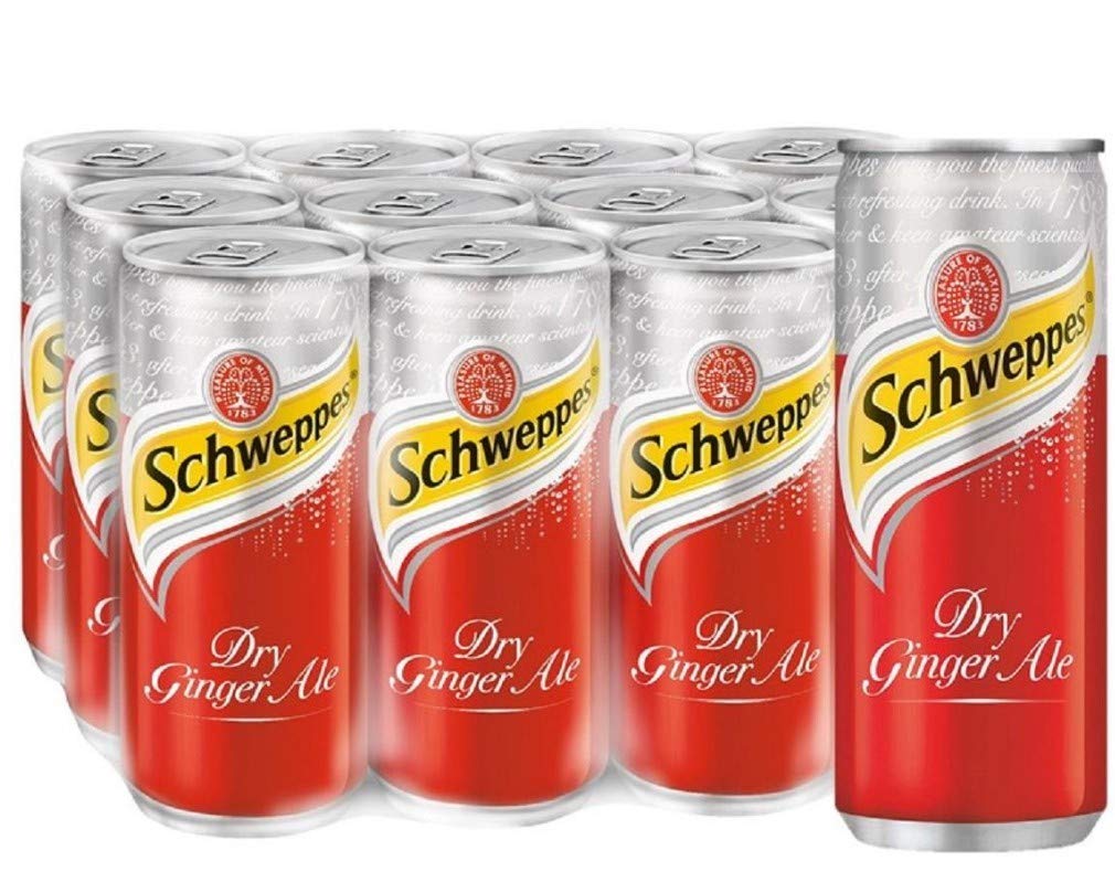 Schweppes Dry Ginger Ale 320Ml, Pack Of 12 Cans (Imported Product