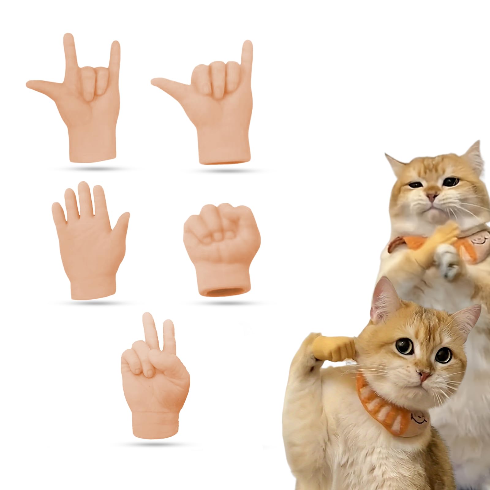 YIttings Mini Hände Für Katzen - Realistische Menschenarme Als Lustiges Spielzeug & Deko - Kreativ & Witzig