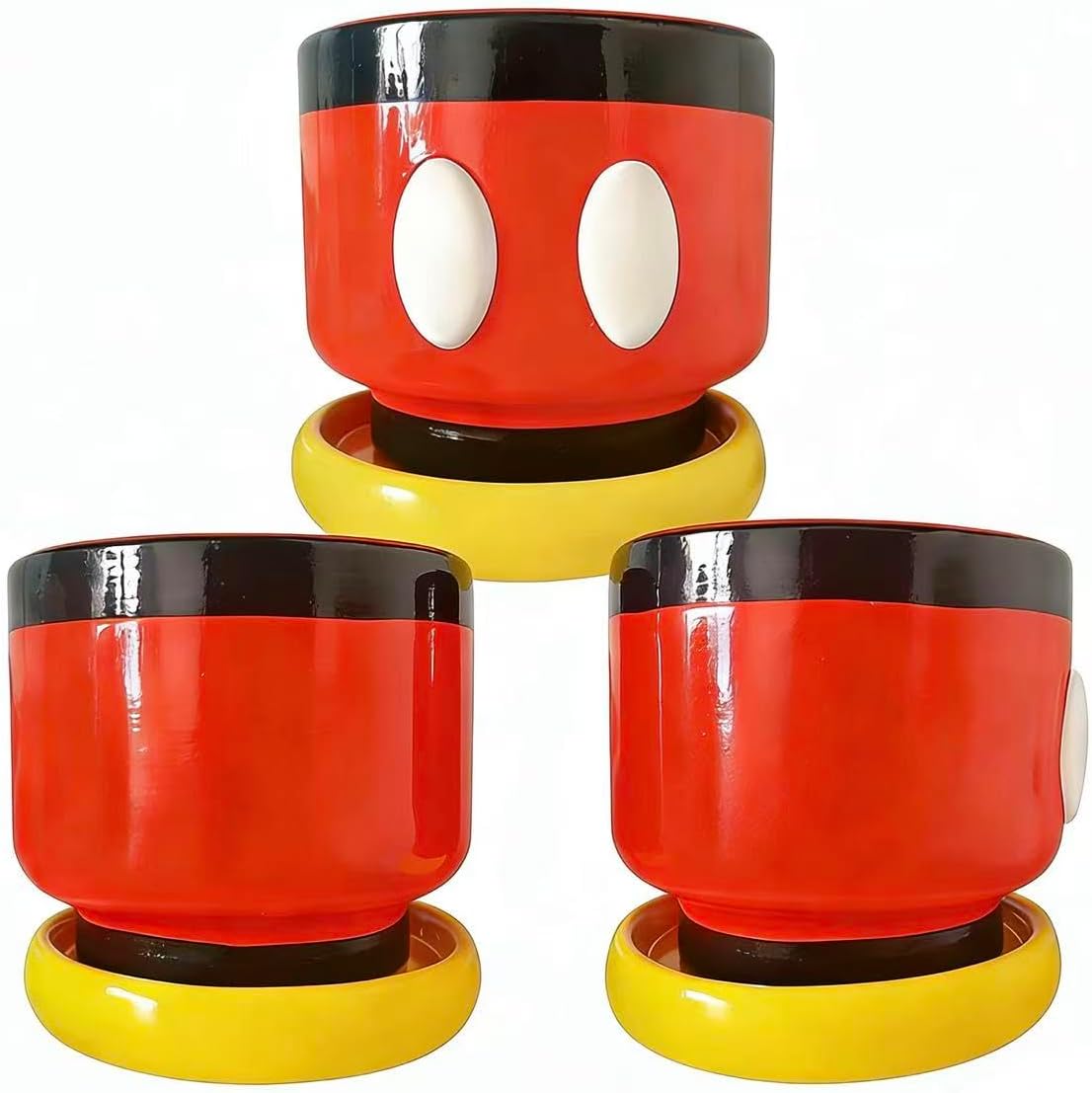 Cute Cartoon Mouse Resin Flower Planter Pots with Drainage, for Home Desk and Office Decorations Decor, Unique Home Decorations (no Flowers)