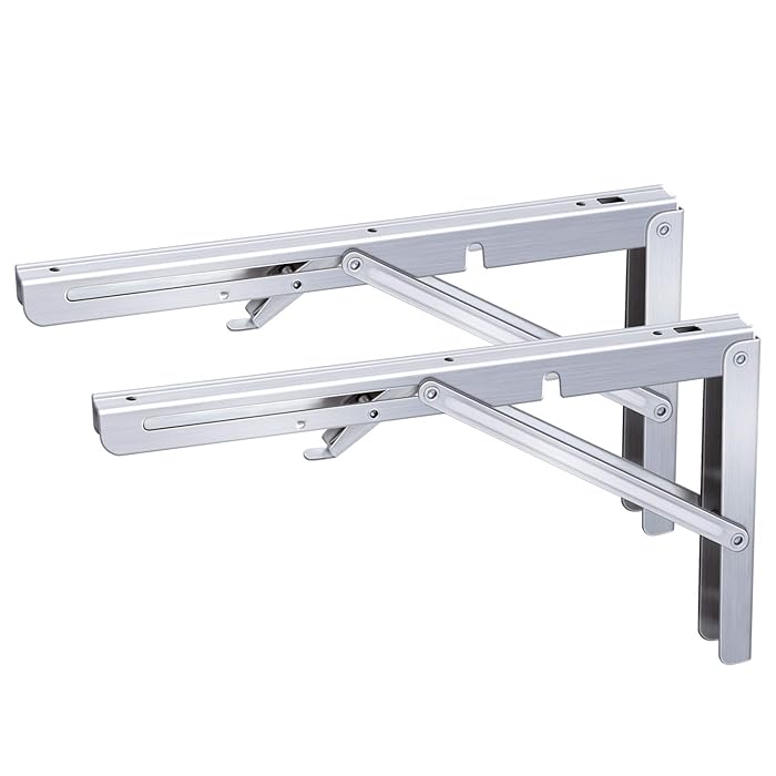 Buy Folding Shelf Brackets Stainless Steel Fold Down Table Brackets 2