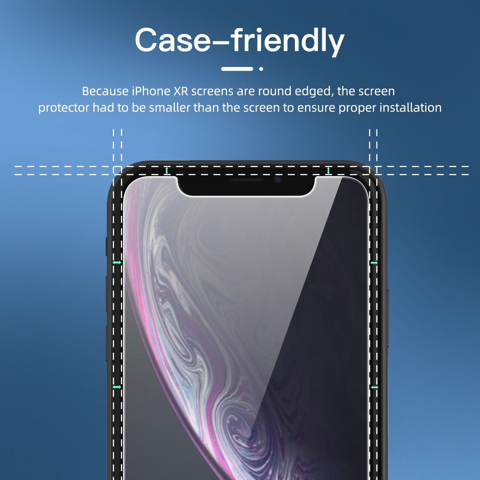 NEW'C 3 Sztuki, Prywatność Ochraniacz Ekranu dla iPhone 11, iPhone XR, Udoskonalony Kąt Prywatności 28 Stopni, Ultra Trwała Twardość 9H, Bez Bąbelków