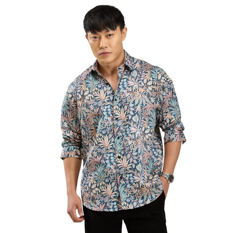 Image of MARK & ALBERT Men's Slim Fit Cotton Formal Shirt