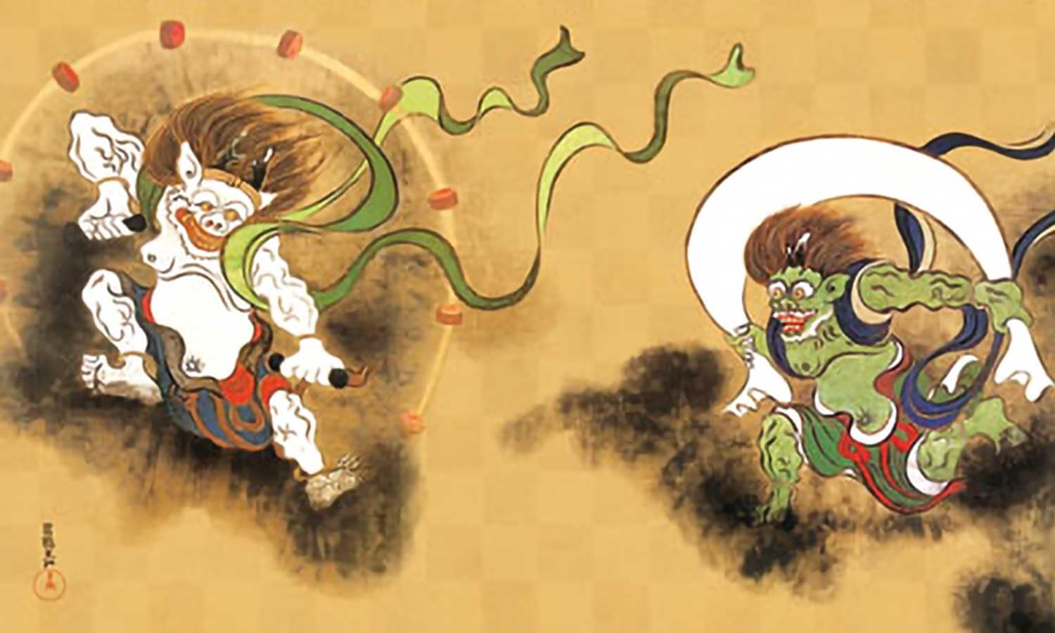 複製/尾形光琳/富士の巻狩り/人物乗馬図/大和絵/工芸/布袋屋掛軸HG-973 Amazon｜晴れの街ギャラリー 掛け軸 名画 模写複製画 尾形光琳 風神