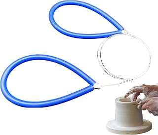 Draht-Tonschneider – scharfer Edelstahl-Drahtschneider mit 2 weichen