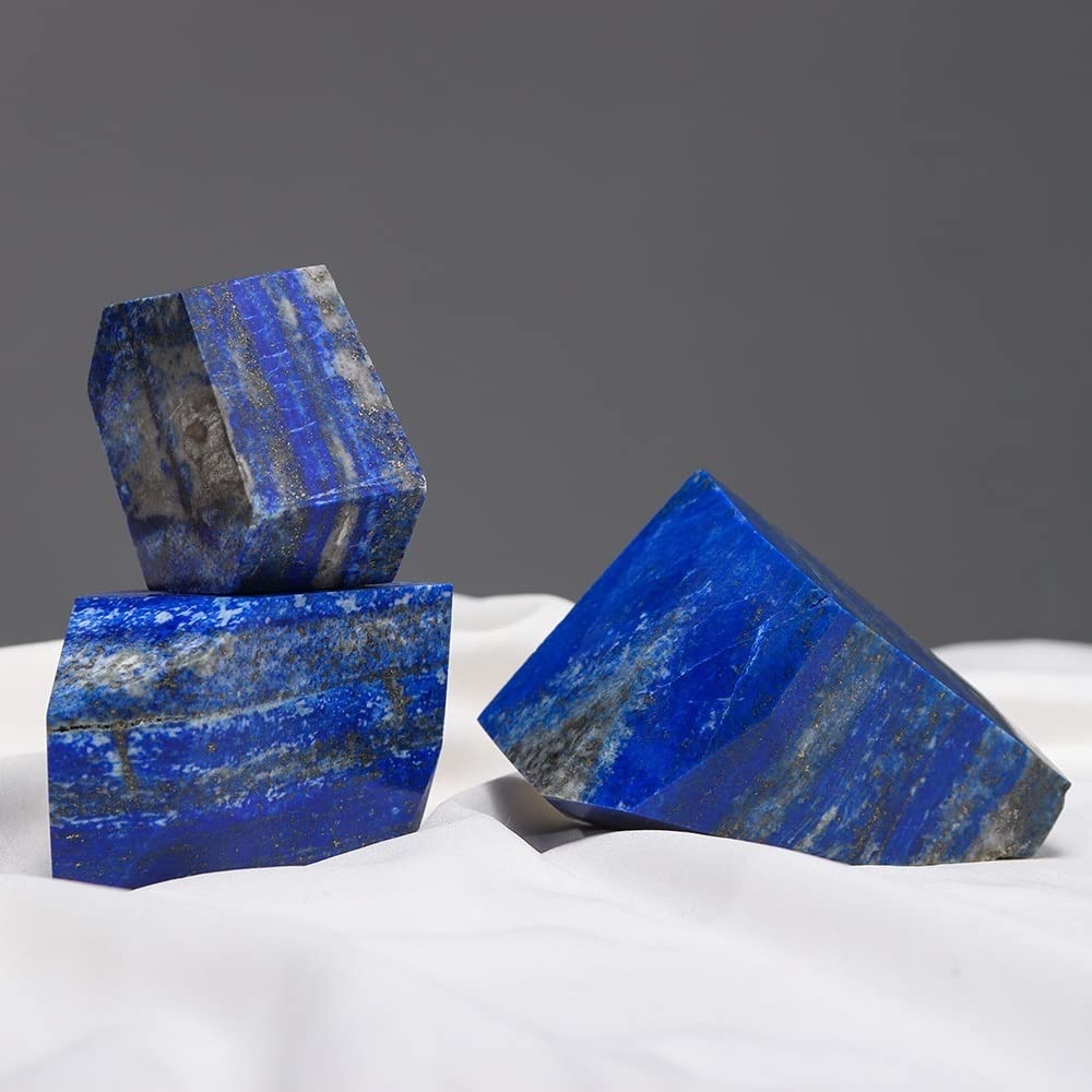 PEKMAR 1 STÜCK Natürliche Lapislazuli Edelsteine ​​Unregelmäßiger Stein Polyedrisches Geometrisches Pendel for DIY Heimtextilien Dekoration (Size : 300g)