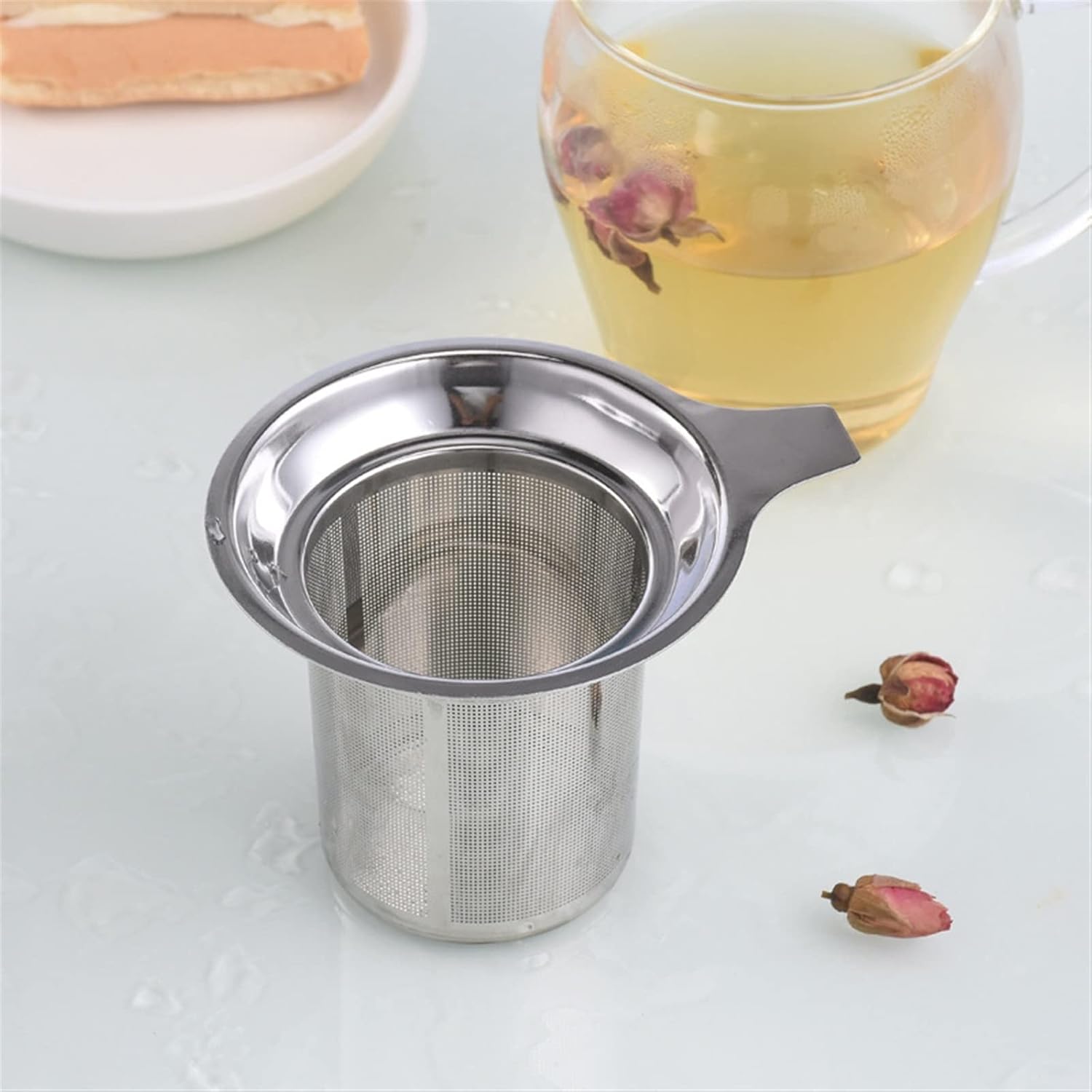 Tea Filters Reusable Stainless Steel Tea Strainer Mesh Infuser Basket Loose Leaf Infusers Herb Filter for Mug Teapot Teaware