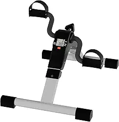 Coleção portátil de máquina de ginástica estacionária sob a mesa – Pedal de exercício interno para braços, pernas, fisioterapia ou queima de calorias da Wakeman Fitness
