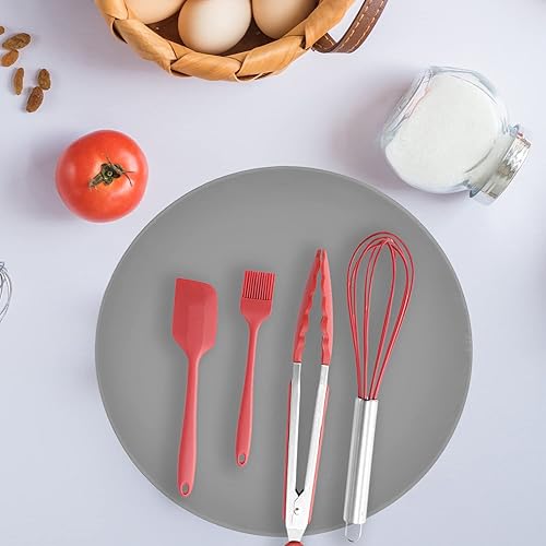 Miniatura 7 de KooMall Tapete multiusos para microondas de 12 y 10 pulgadas, salvamanteles, soportes para ollas, secar, hornear, colocar mantel, soporte para