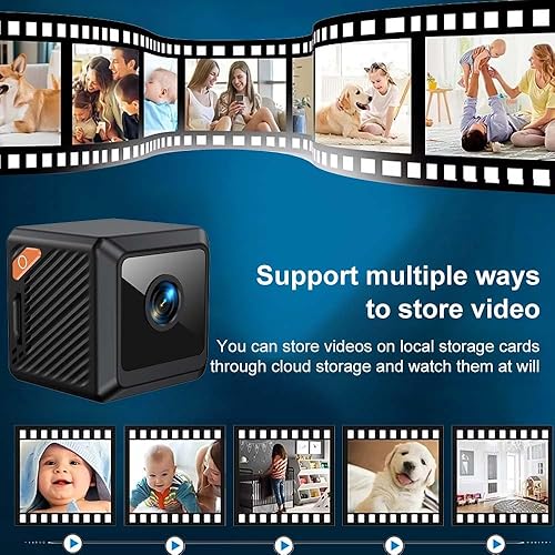Miniatura 7 de Mini cámara de seguridad inalámbrica para interiores con visión nocturna, detección de movimiento, grabación de audio, cámara espía oculta de 1080P