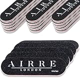 20 limas de uñas pequeñas AIRRE 100/180 Grit. Tamaño de viaje, tablero de esmeril de 2 cm x 7 cm, manicura profesional y pedicura.