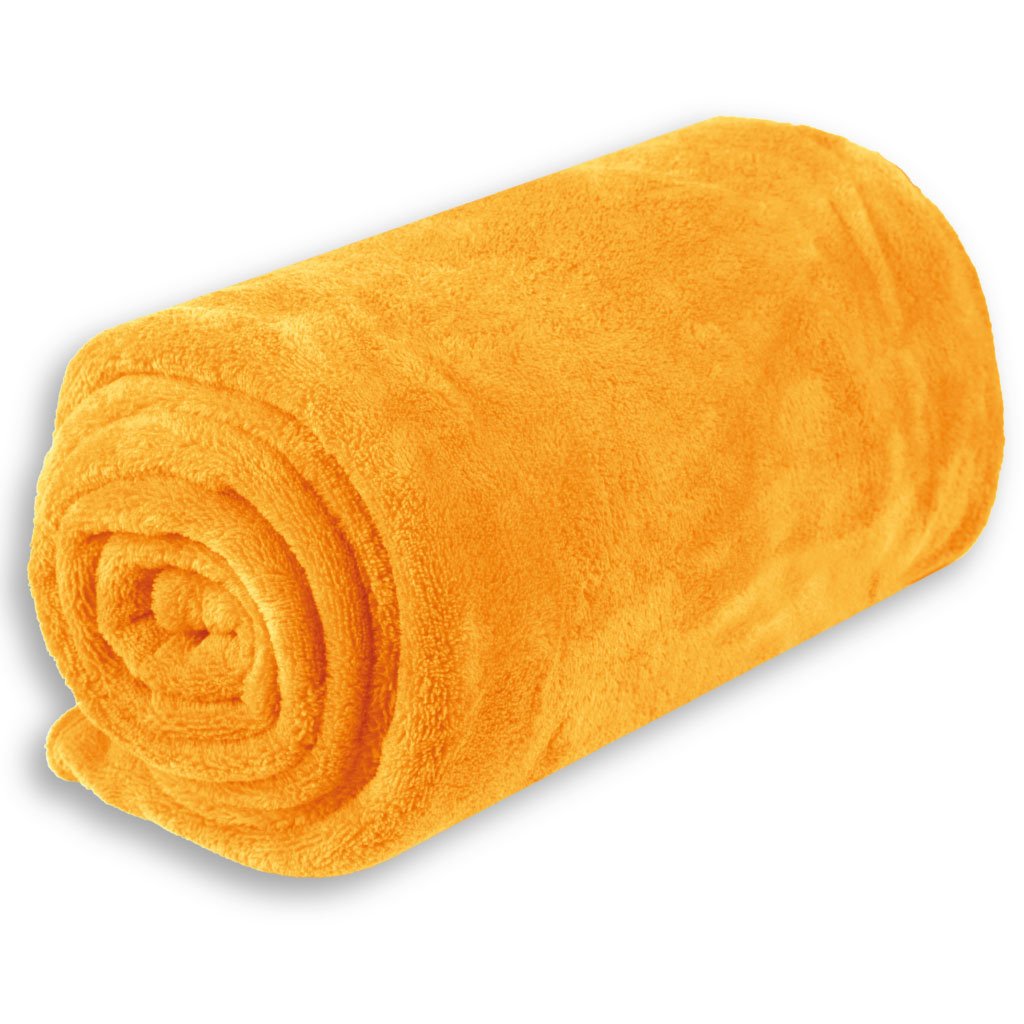 Bestlivings Babydecke Schmusedecke Kuscheldecke Krabbeldecke Wickeldecke Mikrofaser viele Farben und Größen (ca. 60x80 cm/maisgelb - Hellorange)