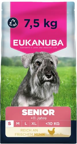 Eukanuba Senior Hundefutter mit frischem Huhn für kleine Rassen, 7,5 kg