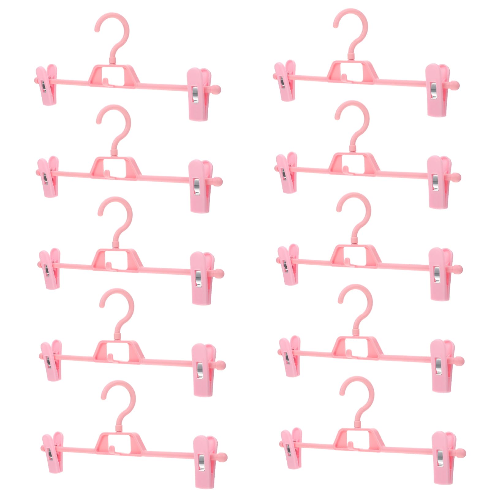 Luxshiny 10pcs Non Slip Adjustable Trousers Hanger Versatile Indoor Outdoor Clip Rack for Drying and Storing Clothes Design