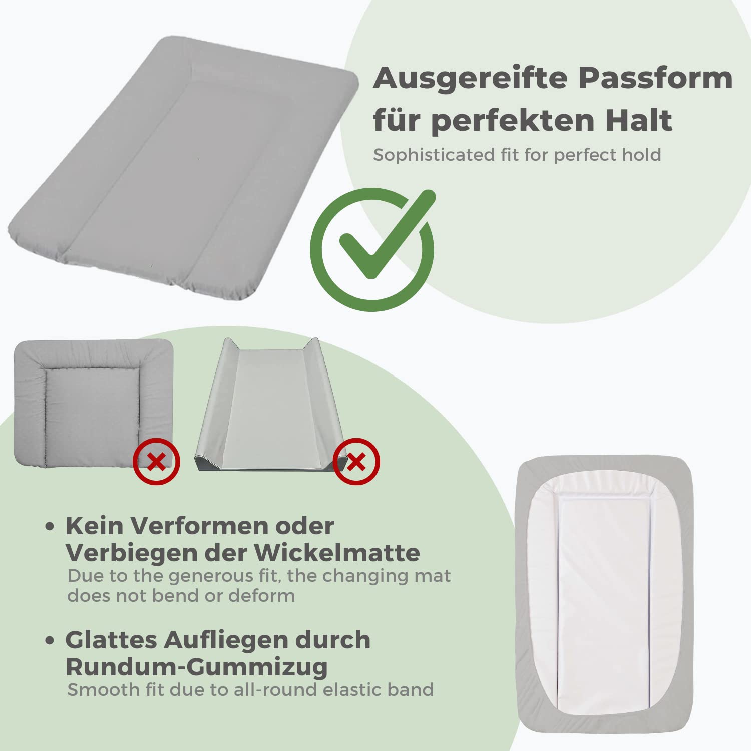 Housse pour Matelas à Langer - Tissu Coton Éponge - Bébé Fille Garçon - 2 Formats - Lot de 2 - Épais et Absorbant