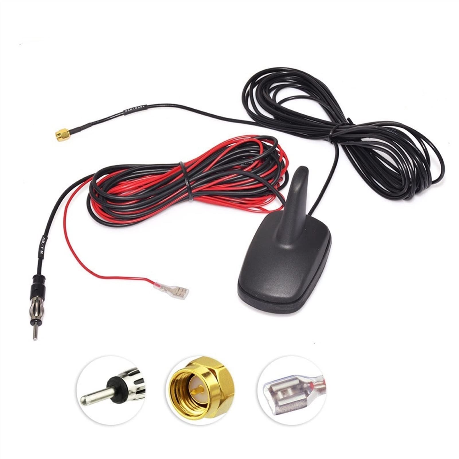 EPMANN DAB/DAB + / FM/AM ANTENNA DI ANTENNA DEL TOPO DI AEREA DELLA RADIO DI DIGRIALE AUTO for AMPLIFICATO Sma. Connettore a spina antenna wi-fi