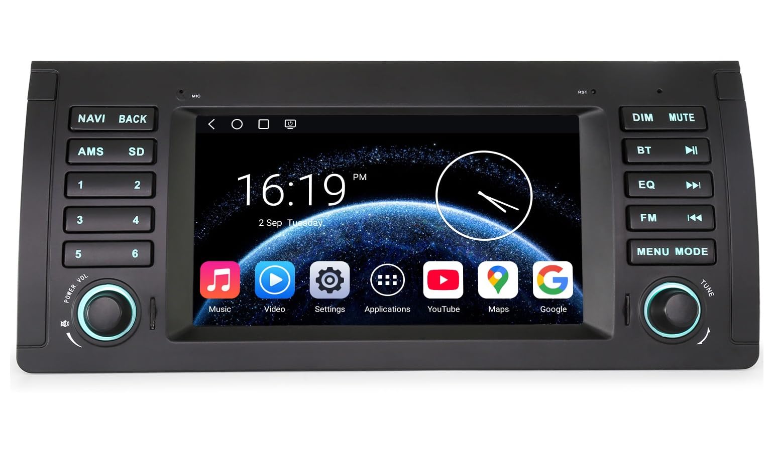 4GO+64GO Android 14 Autoradio sans Fil Carplay Android Auto pour BMW X5 E53 2000-2007 WiFi DSP Canbus SWC Écran Tactile IPS de 7 Pouces Bluetooth 5.1 GPS Navigateur