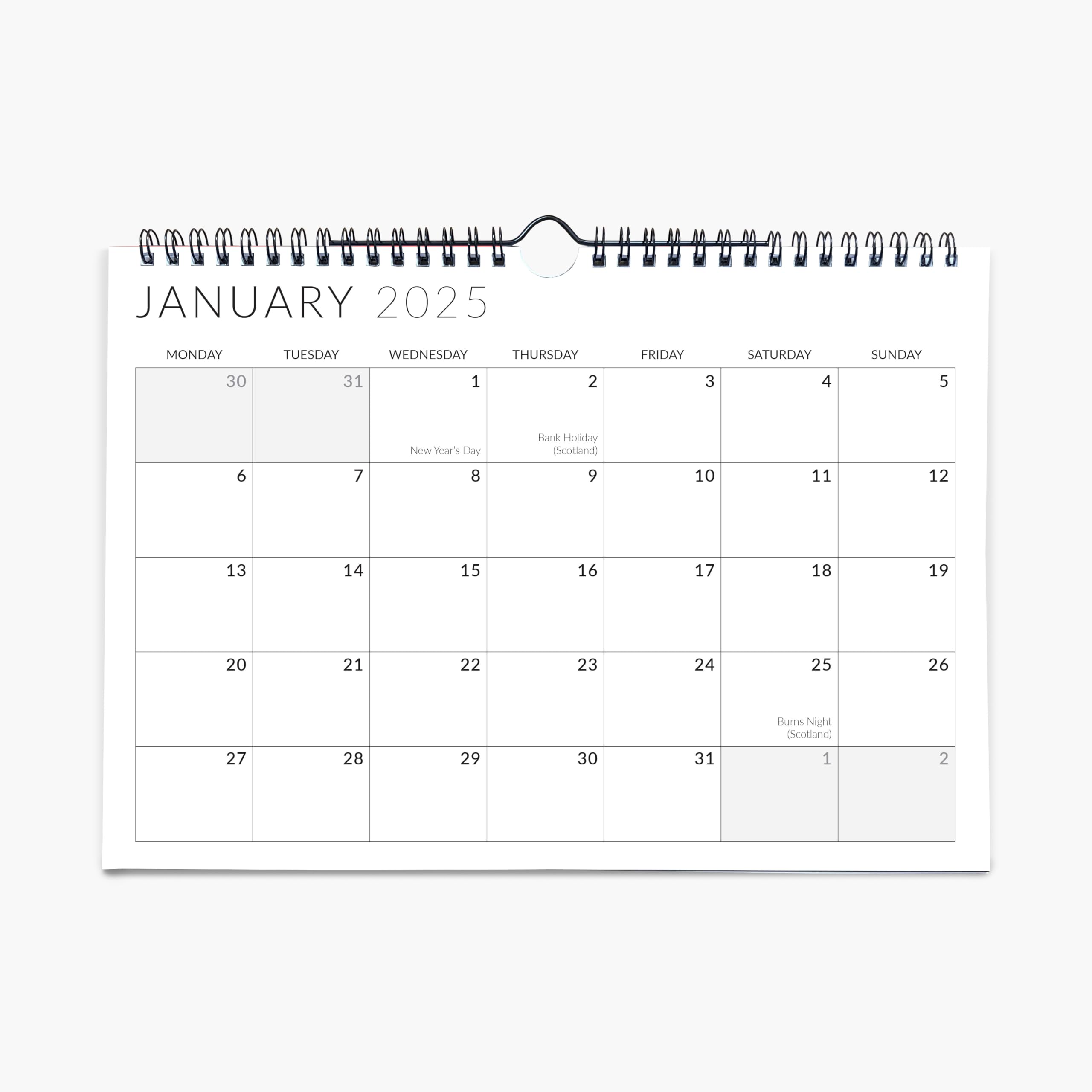 Two Year Wall Calendar 2026/27, A4 (29.7 x 21cm) Month to View, Jan 26 to Dec 27 (24 Months) - Image 4